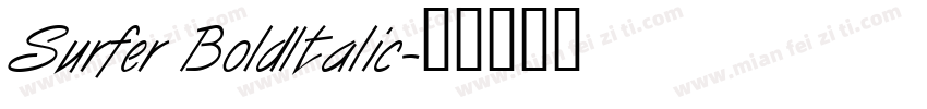 Surfer BoldItalic字体转换